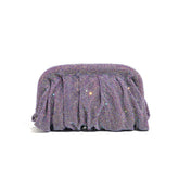 Sac à bandoulière à une épaule avec chaîne plissée et strass en forme de nuage